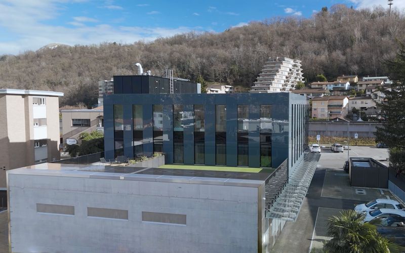 Ospedale Veterinario la Trinità – foto aerea ovest – deltaZERO SA